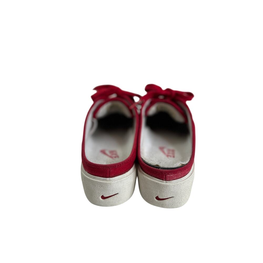 Nike Hermosa Women's Sneakers Y2K Mules SlipOn Red Canvas Platform 8.5 - Picture 3 of 9